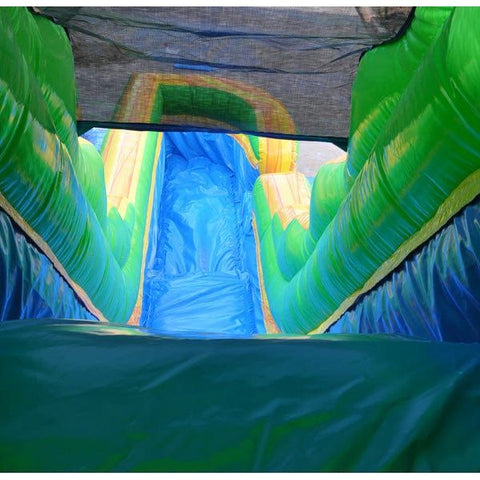 Moonwalk USA WET N DRY COMBOS 18'H Dual Lane Palm Tree Slide Wet And Dry by MoonWalk USA ﻿18'H Dual Lane Palm Tree Slide Wet And Dry by MoonWalk USA SKU# W-026B