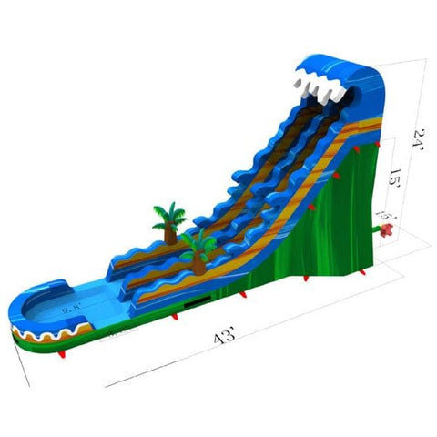 Moonwalk USA WET N DRY COMBOS 24'H Palm Tree Super Slide Wet And Dry by MoonWalk USA 24'H Palm Tree Super Slide Wet And Dry by MoonWalk USA SKU#W-083