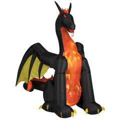 Morris Costumes Inflatable Party Decorations 9' Airblown Projection Dragon Fire by Gemmy Inflatables 781880289128 778261 9' Airblown Projection Dragon Fire by Gemmy  SKU# 778261 