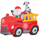 6' Santa Claus Driving a Vintage Fire truck by Gemmy Inflatables