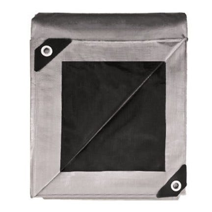Silver & Black Tarp 10 x 12
