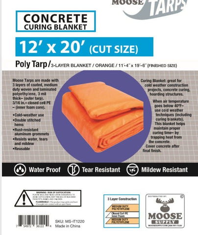 12' x 20' Concrete Curing Blanket