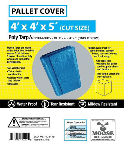 4' x 4' x 5' Blue Pallet Cover Tarp