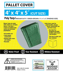 4' x 4' x 5' Green Pallet Cover Tarp