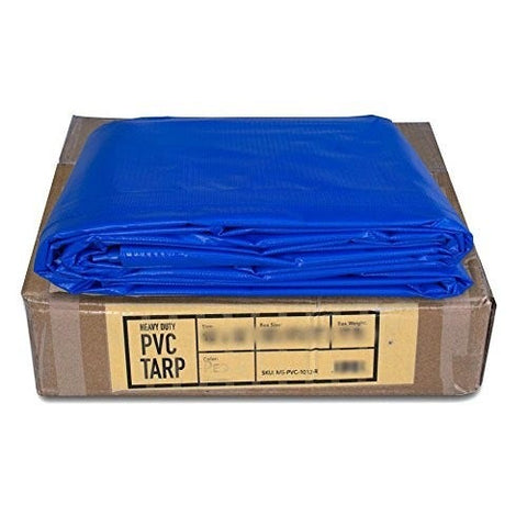 10' x 12' Heavy Duty Waterproof PVC Vinyl Tarp - Blue