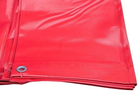 10' x 12' Heavy Duty Waterproof PVC Vinyl Tarp - Red