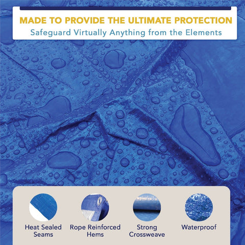 10' x 20' Blue & Silver Poly Tarp
