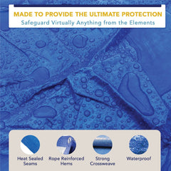 10' x 20' Blue & Silver Multi-Purpose Water Resistant Poly Tarp Cover by POGO