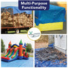Image of 6' x 8' Blue & Silver Multi-Purpose Water Resistant Poly Tarp Cover
