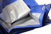 Image of 10' x 30' Blue & Silver Multi-Purpose Water Resistant Poly Tarp Cover