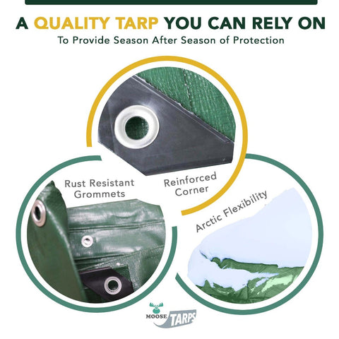 40' x 60' Deluxe Water Resistant Heavy Duty Poly Tarp Cover