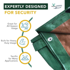 20' x 40' Deluxe Water Resistant Heavy Duty Poly Tarp Cover by POGO