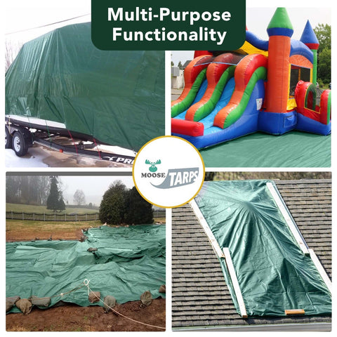 12' x 24' Deluxe Water Resistant Heavy Duty Poly Tarp Cover