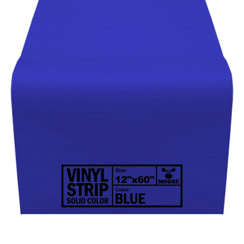 Moose Supply Solid Blue Vinyl Strip 12" x 60"