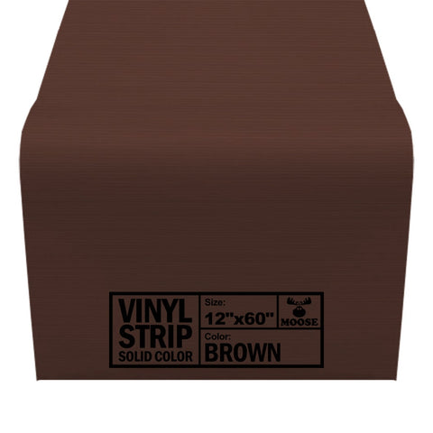 Moose Supply Solid Brown Vinyl Strip 12" x 60"
