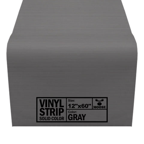 Moose Supply Solid Gray Vinyl Strip 12" x 60"