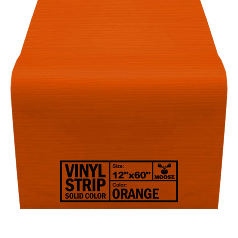 Moose Supply Solid Orange Vinyl Strip 12" x 60"