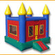Multicolor Castle Moon Bounce By Ultimate Jumpers