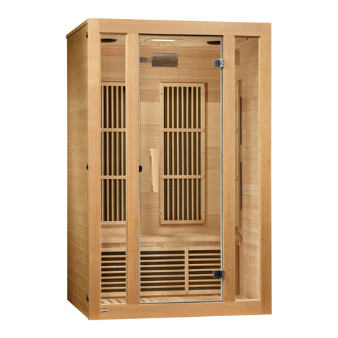 Maxxus "Seattle" 2 person Low EMF FAR Infrared Sauna Canadian Hemlock by Dynamic Saunas Direct