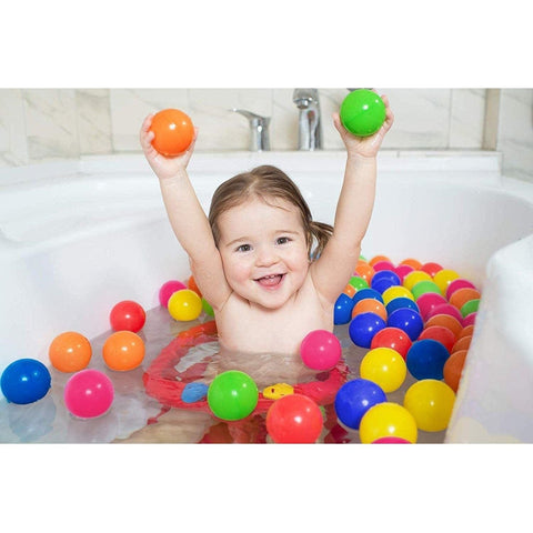 Mybouncehouseforsale.com pitball Click N' Play Pack of 100 Phthalate Free BPA Free Plastic Pit Balls 0705353488726 PITBALL 100 Phthalate BPA Free Pit Balls 6 Colors Storage Mesh Bag with Zipper