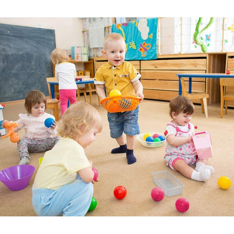 Mybouncehouseforsale.com pitball Click N' Play Pack of 100 Phthalate Free BPA Free Plastic Pit Balls 0705353488726 PITBALL 100 Phthalate BPA Free Pit Balls 6 Colors Storage Mesh Bag with Zipper