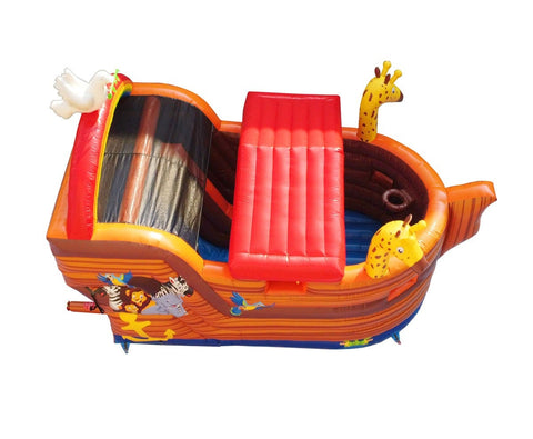 Deluxe Noah's Ark Bounce House and Slide Combo with Blower