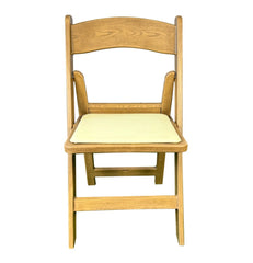 Resin Folding Chairs, Natural Wood
