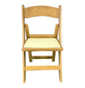 Image of Resin Folding Chairs, Natural Wood 