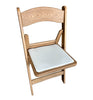 Image of Resin Folding Chairs, Natural Wood 