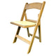 Resin Folding Chairs, Natural Wood
