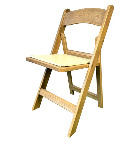 Resin Folding Chairs, Natural Wood 