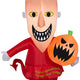 4' Gemmy Airblown Inflatable Nightmare Before Christmas Lock w/ Mask and Jack o Lantern