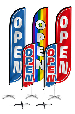 Open Feather Flag