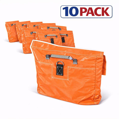Orange Commercial Vinyl Sandbag for Inflatables, 10 Pack