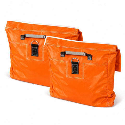 Orange Commercial Vinyl Sandbags for Inflatables, 2 Pack