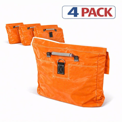 Orange Commercial Vinyl Sandbag for Inflatables, 4 Pack