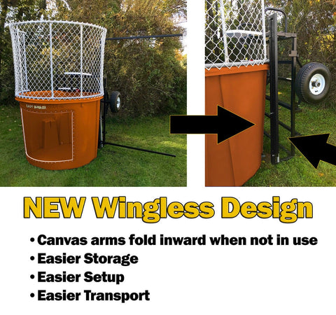 Save on Orange Portable Dunking Booth with New Wingless Design Dunk Tank