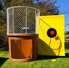 Orange Portable Dunking Booth with New Wingless Design