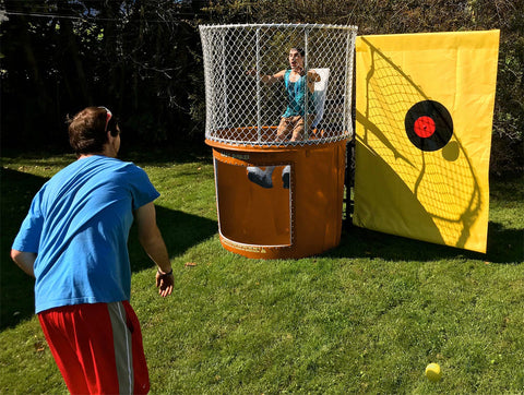 Sale on Orange Portable Dunking Booth with New Wingless Design Dunk Tank