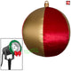 4 1/2' Mixed Media METALLIC Hanging Velvet Red & Gold Ornament