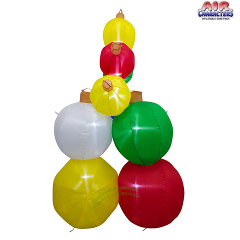 8' Air Blown Inflatable Pile of Christmas Ornaments