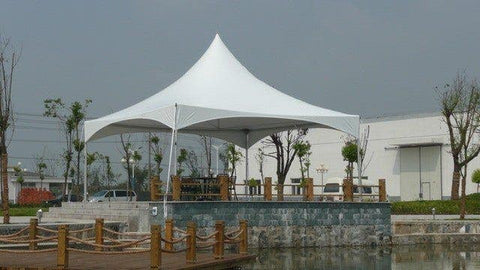 Premium High Peak Frame Tent Package, (2) 20x20 and (1) 40' Hexagon