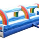 22' Blue Marble Wave Dual Lane Inflatable Water Slide with Blower and Splash Pool by POGO