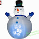 7' Gemmy Airblown Inflatable Panoramic Projection Snowman Wearing Top Hat