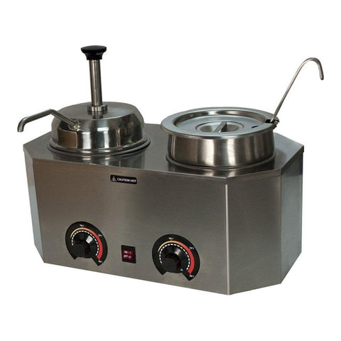 Paragon butter warmer Pro Deluxe 2029E Dual 3 Qt. Warmer with Pump and 1 Ladle by Paragon 768528202954 2029E Pro Deluxe 2029E Dual 3 Qt. Warmer with Pump and 1 Ladle by Paragon SKU# 2029E