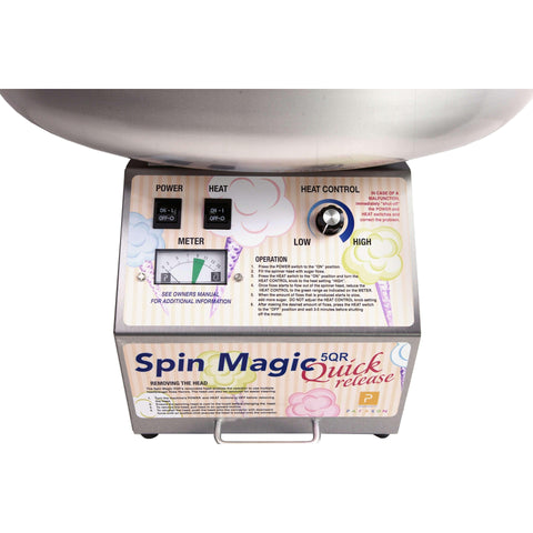 Paragon cotton candy machine Spin Magic 5 QR (Quick Release) Cotton Candy Machine with Metal Bowl by Paragon 768528105200 7105200QR Spin Magic 5 QR (Quick Release) Cotton Candy Machine with Metal Bowl by Paragon SKU# 7105200QR