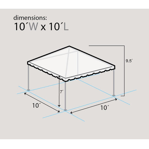 Party Tents Canopy Tents & Pergolas 10' x 10' Blue and White West Coast Frame Party Tent by Party Tents 754972307598 3674