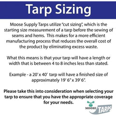 25' x 33' Silver Heavy Duty Waterproof Hay Tarp Cover by Party Tents