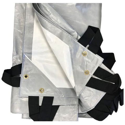 Party Tents Direct Bounce Blowers & Accessories 28' x 48' Silver Heavy Duty Waterproof Hay Tarp Cover by Party Tents 754972327879 192-Party Tents