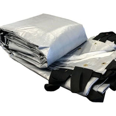 Party Tents Direct Bounce Blowers & Accessories 33' x 48' Silver Heavy Duty Waterproof Hay Tarp Cover by Party Tents 754972327886 193-Party Tents